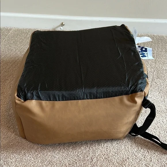 PupProtector™ Faux Leather Memory Foam Dog Car Bed - Camel